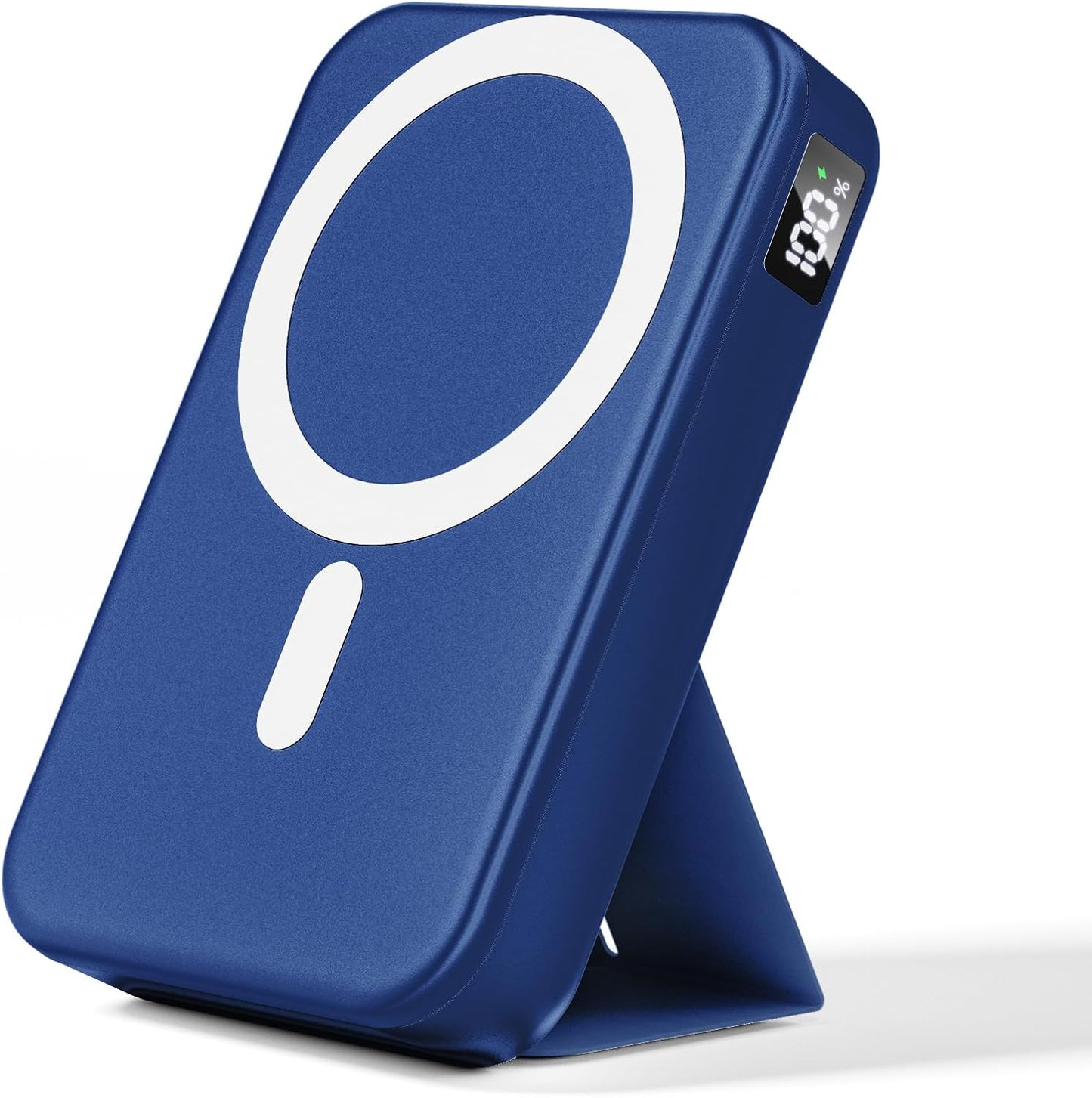 Magnetic Power Bank, 10000mAh Wireless Portable Charge, Foldable Stand & LED Display Battery Pack