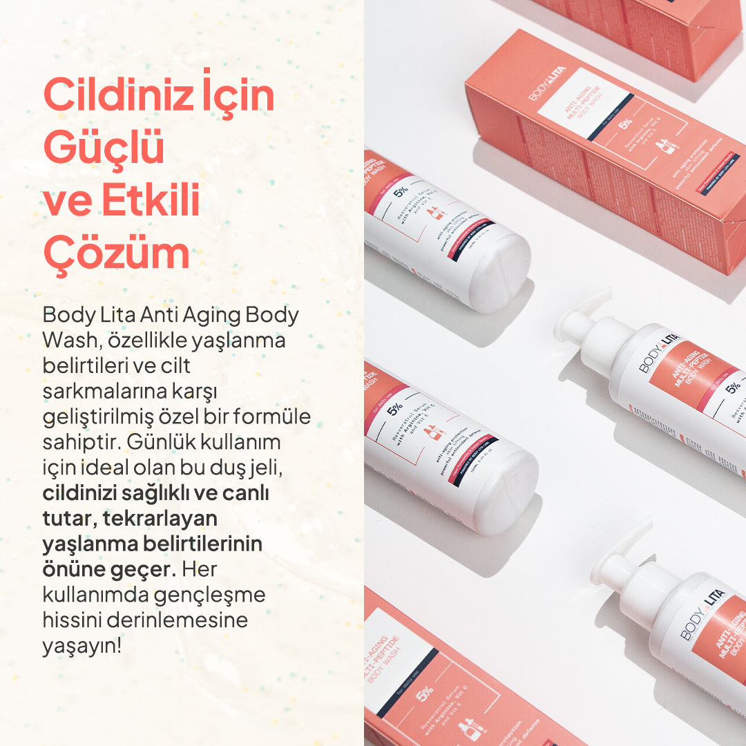 BodyLita Multi-Peptide %5 Serum İçerikli Duş Jeli