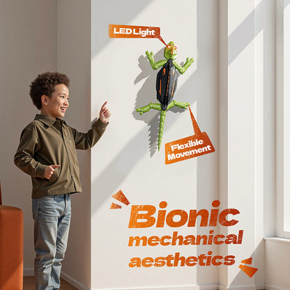 Wall Crawler Gecko - LED RC Toy for Indoor Family Fun & Prank Gifts