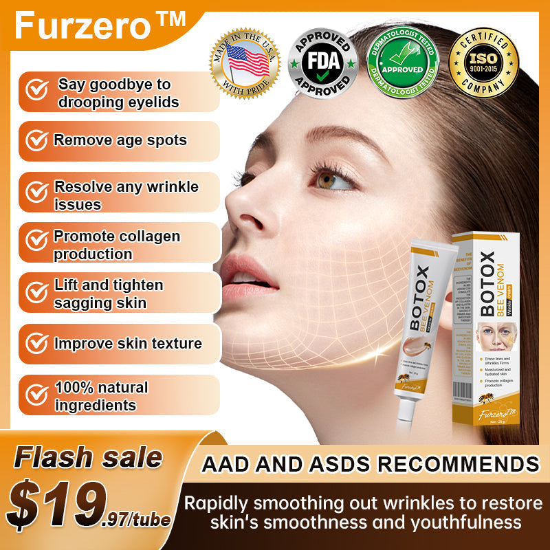 🐝🌳🌳🌳🌳Made and Shipped from USA✨Furzero™ Botox Bee Venom Wrinkle Removal Cream-🔥LAST DAY 70% OFF