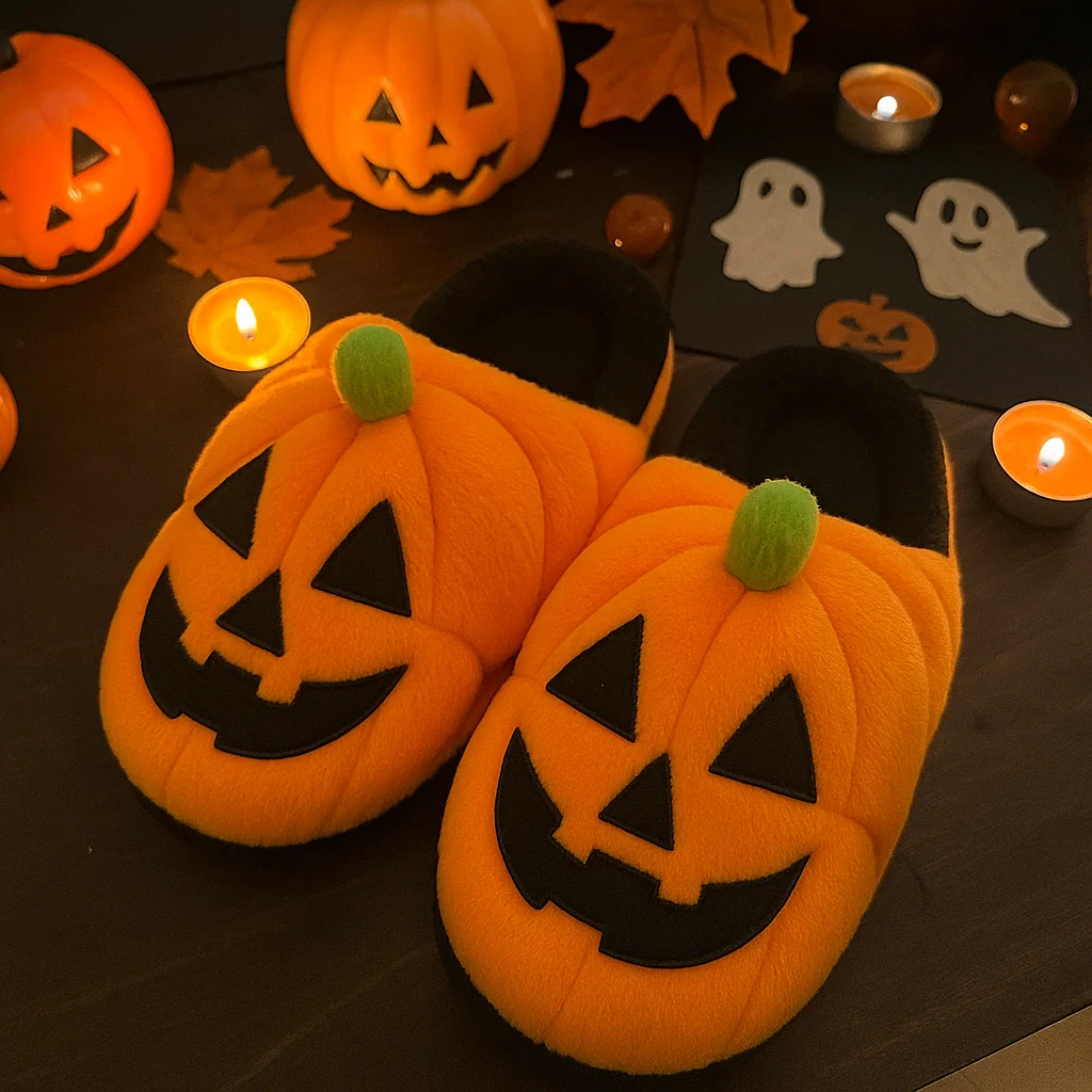 Limited Edition Halloween Slippers – Pumpkin & Ghost Designs!