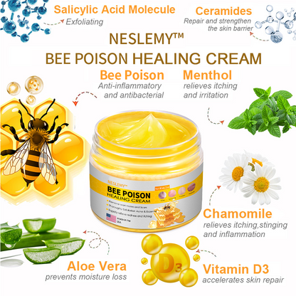 NESLEMY™ Bee Venom Skin Cream（👨‍⚕AAD Recommended),for Remove Warts, Acne and Scars