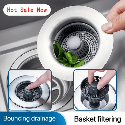 2025 New Upgraded Sink Bounce Core Drain Strainer