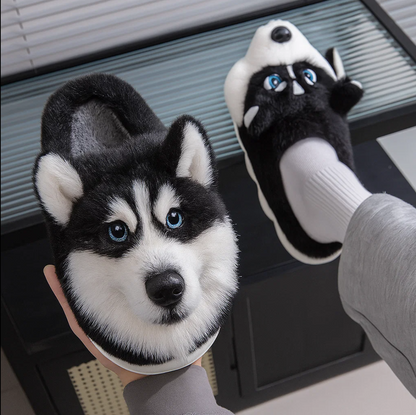 🔶Super Realistic Dog Plush Slippers — Feel Like Walking with Your Dog Every Step