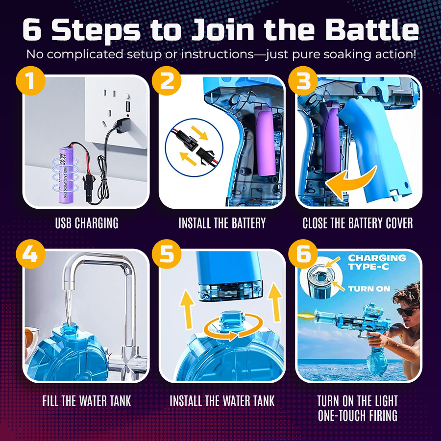 Cool Flashfire Electric Battle Water Gun