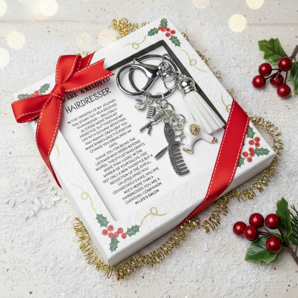 💕Hairstylist Gift Keychain - Christmas Special Gift 🎄