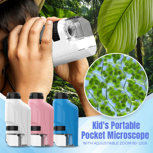 🔬Kid's Portable Pocket Microscope With Adjustable Zoom 60-120x