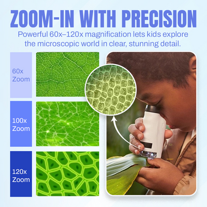 🔬Kid's Portable Pocket Microscope With Adjustable Zoom 60-120x