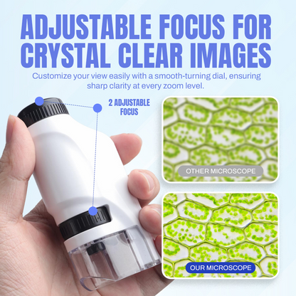 🔬Kid's Portable Pocket Microscope With Adjustable Zoom 60-120x
