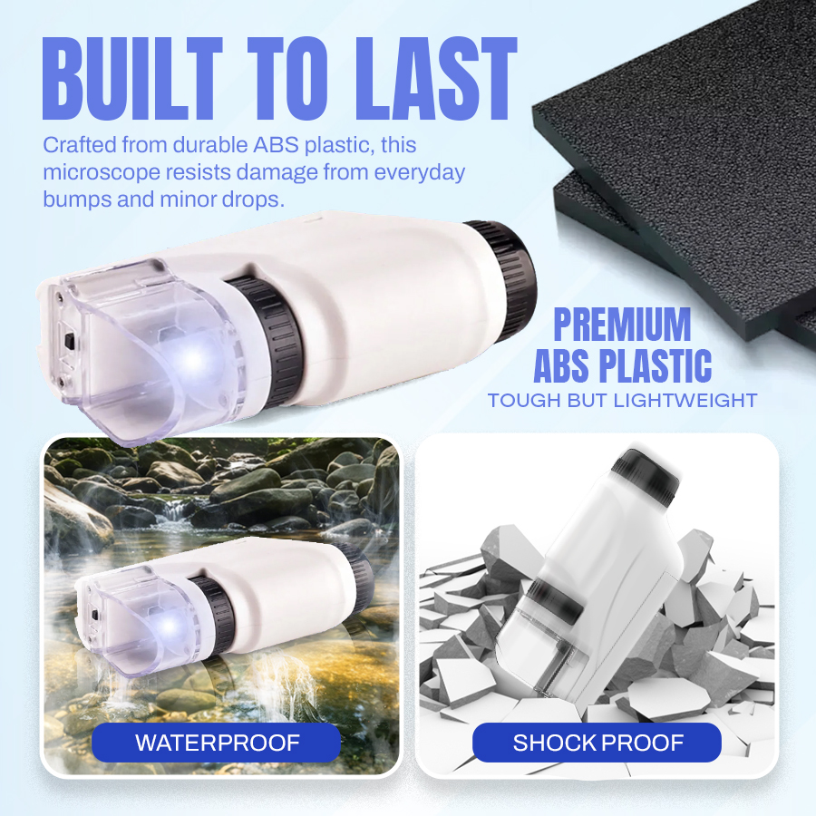🔬Kid's Portable Pocket Microscope With Adjustable Zoom 60-120x