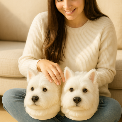 🔶Super Realistic Dog Plush Slippers — Feel Like Walking with Your Dog Every Step