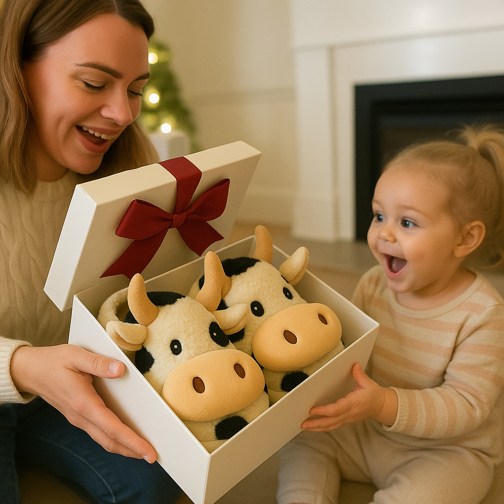 Super Realistic Cow Plush Slippers — Feel Like Walking with a Cow Every Step