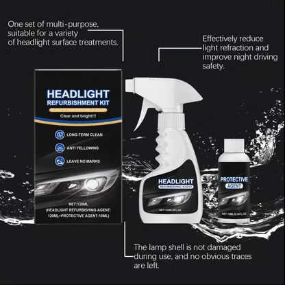 🚘 Automotive Headlamp Restoration Fluid, blurring enhanced crystalline coating refurbisher