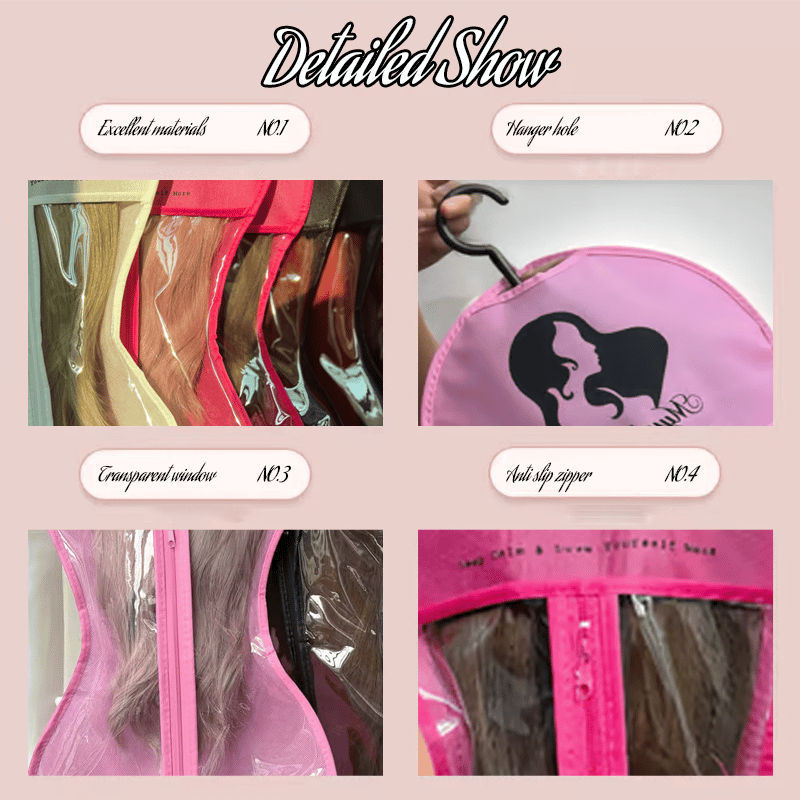 🔥2025 New Arrival-🔥New Design Hourglass-Shaped Wig Storage Bag with Hanger