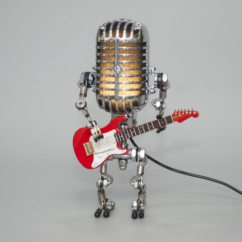 🎄Vintage Metal Microphone Robot Desk Lamp