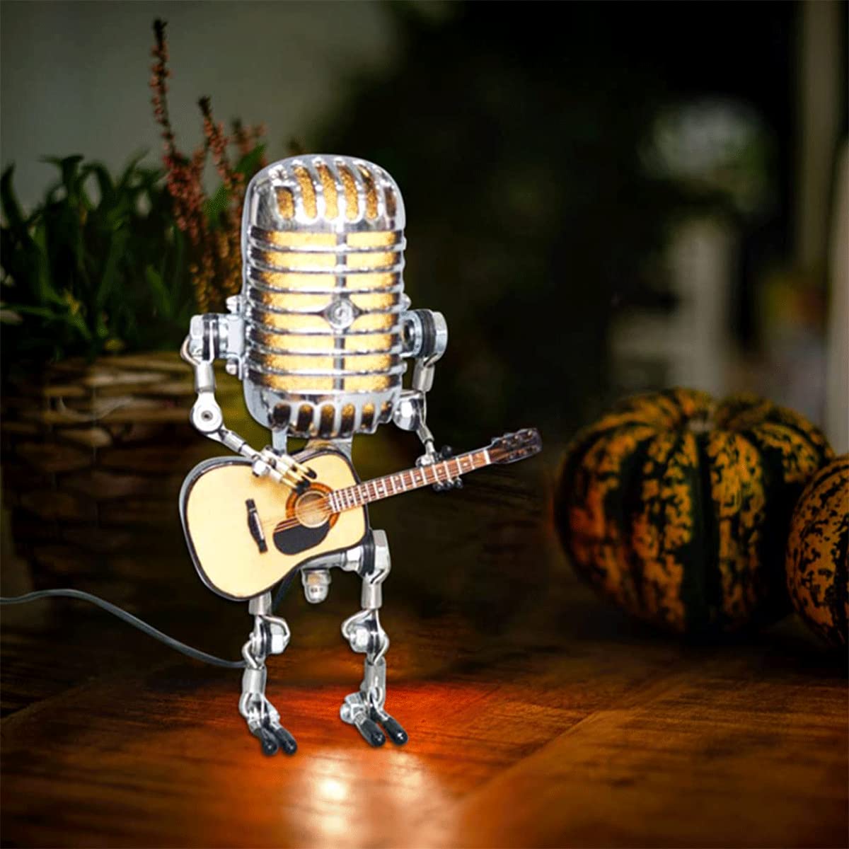 🎄Vintage Metal Microphone Robot Desk Lamp