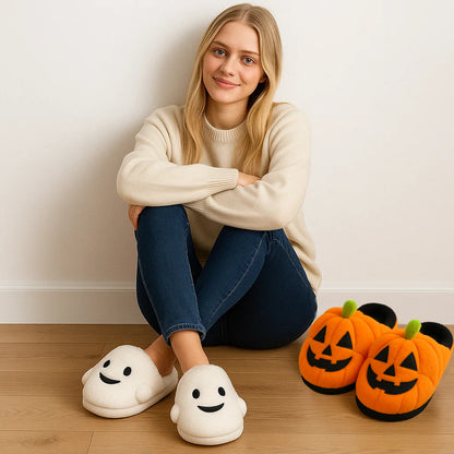 Limited Edition Halloween Slippers – Pumpkin & Ghost Designs!