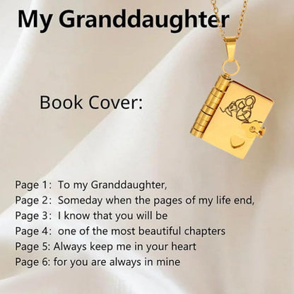 For Granddaughter - The Most Beautiful Chapter Book Necklace