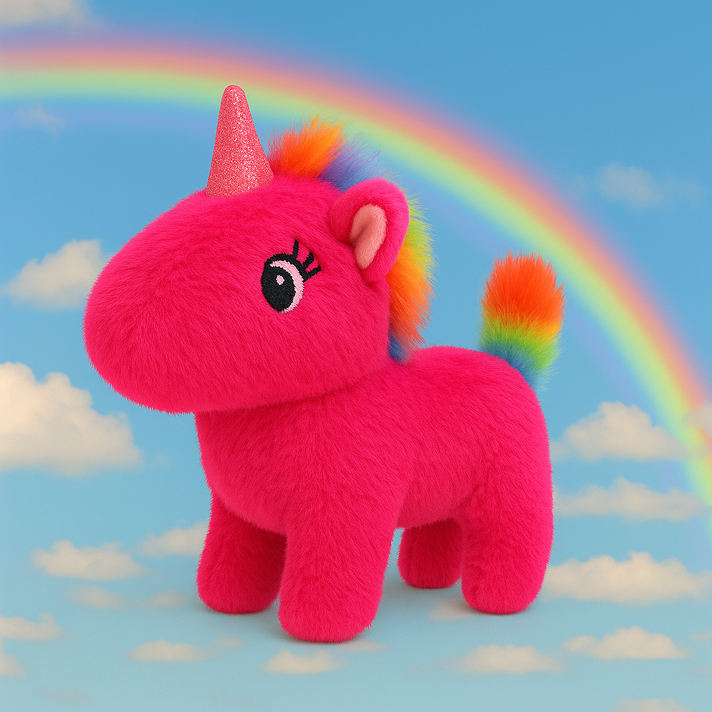 Rose-red unicorn