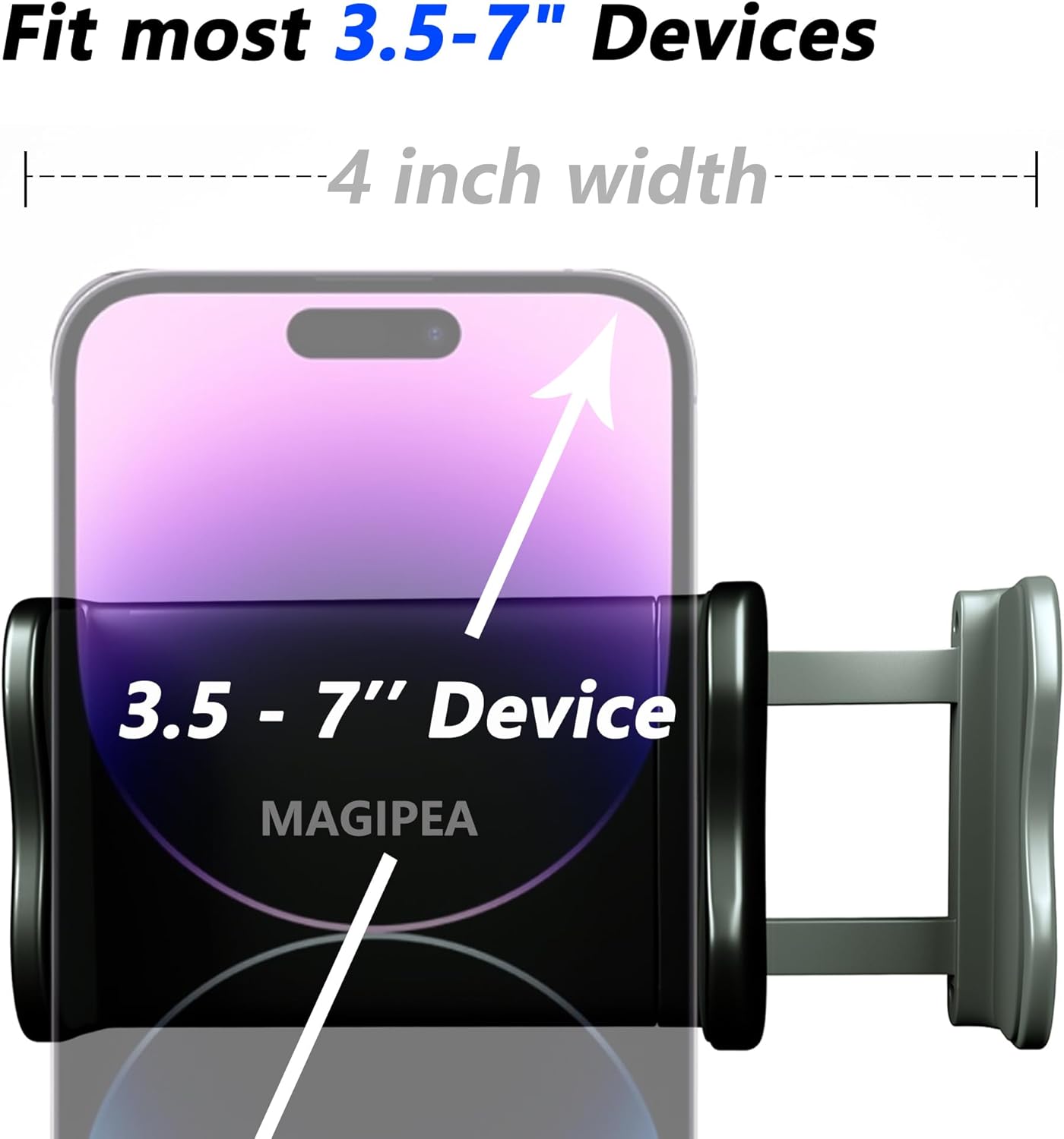 Mobile phone clamp bedside bracket, with handle flexible long arm gooseneck bracket mounting clamp