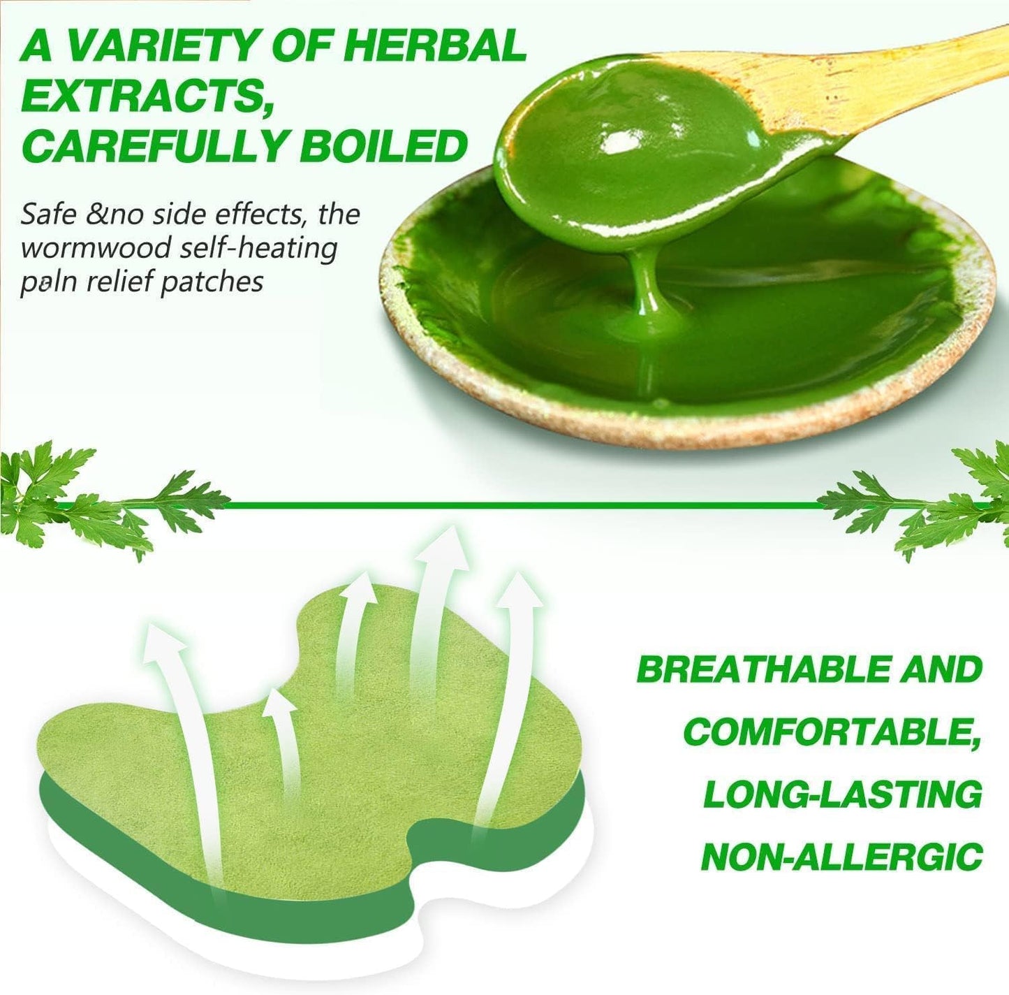 NEGUSY™ Wormwood pain relief strips for knee, lumbar, cervical, and foot