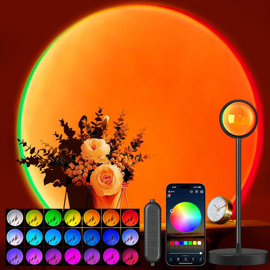 Sunset Light Projector 360 Degree Rotation Multi-Color Changing with APP and Button Control