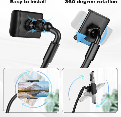 Mobile phone holder, neck mobile phone holder, hands-free flexible gooseneck mobile phone holder