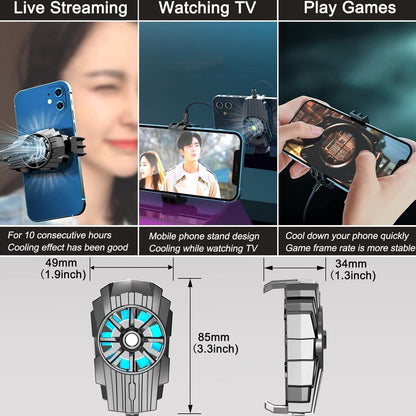 Wireless Phone Cooling Accessory | Phone Cooler - Gaming Enhanced Cooling Fan