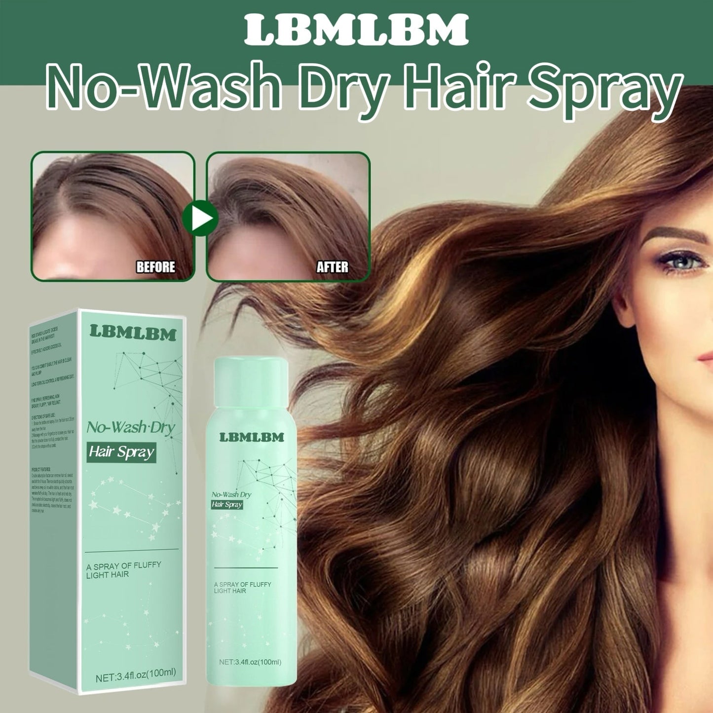 LBMLBM™ No-Wash Dry Hair Spray