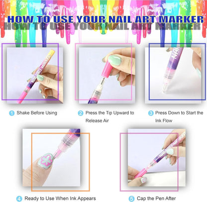 🔥LAST DAY - 49% OFF⏳12 Colors Nail Art Pens Set🎨💅