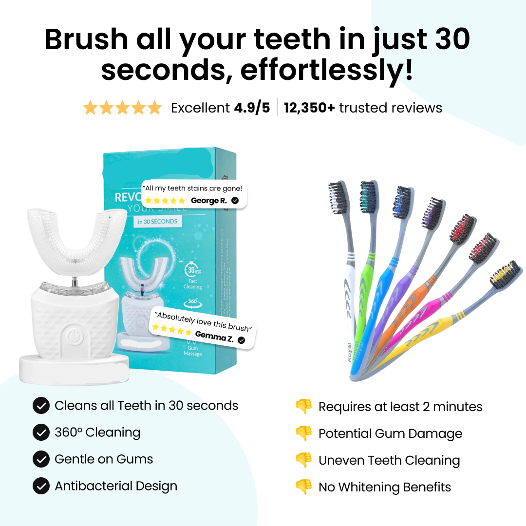Your Teeth Deserve the Best: Limited Time 50% OFF on the Ultimate 360° Sonic Cleaning Experience.