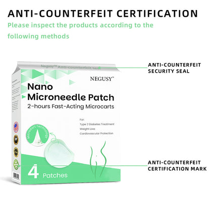 Negusy™ SMGT-GLP-1 Nano Microneedle Patch | Pain-Free, Long-Lasting Patch for Blood Sugar Control, Weight Loss & Cardiovascular Health
