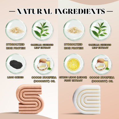 🌾Rice Shampoo and Conditioner Bars - Promotes Hair Growth