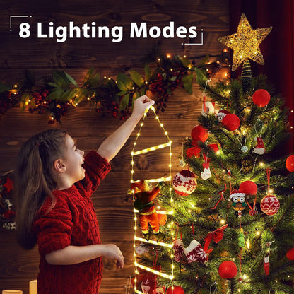 🎅✨ Climb into Christmas Magic: The Ultimate Santa Ladder Decor Lights