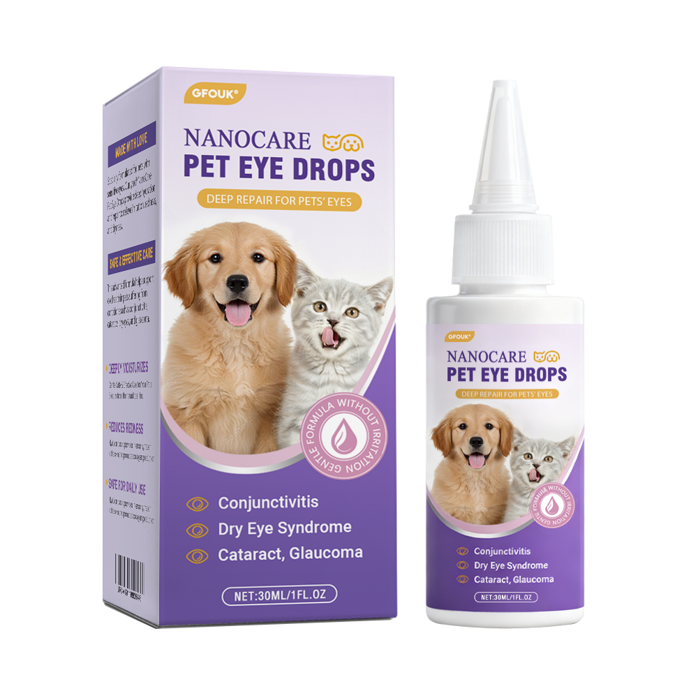 👩‍⚕️GFOUK® NanoCare Pet Eye Drops ☑️ FDA Approved | Relieves Conjunctivitis, Dry Eyes, Cataracts, and Keratitis🐶 🐈️