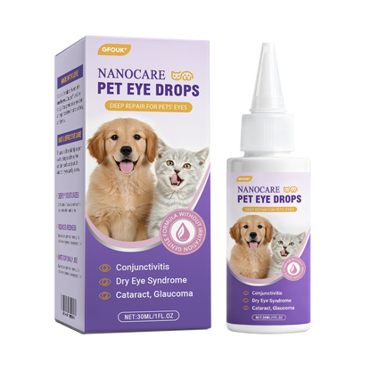👩‍⚕️GFOUK® NanoCare Pet Eye Drops ☑️ FDA Approved | Relieves Conjunctivitis, Dry Eyes, Cataracts, and Keratitis🐶 🐈️