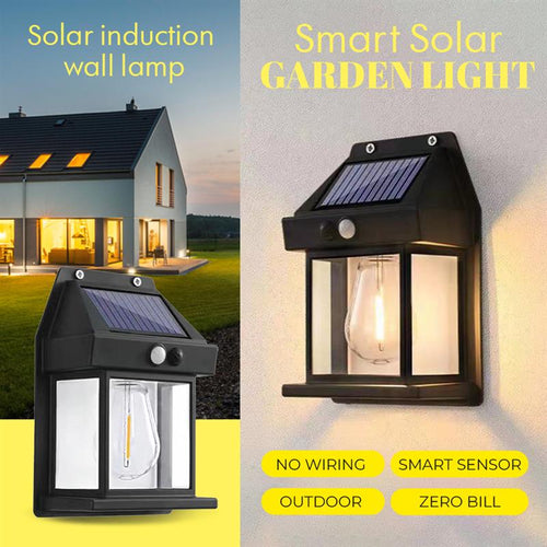 Zero Bill · No Wires · Smart Solar Garden Light