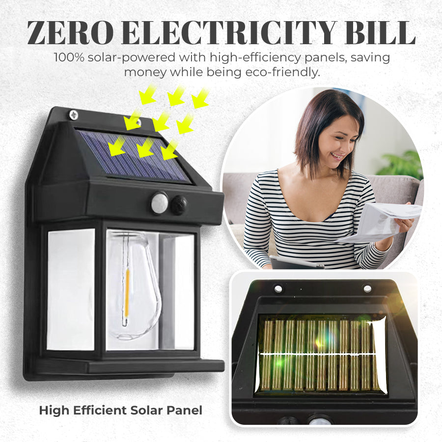 Zero Bill · No Wires · Smart Solar Garden Light