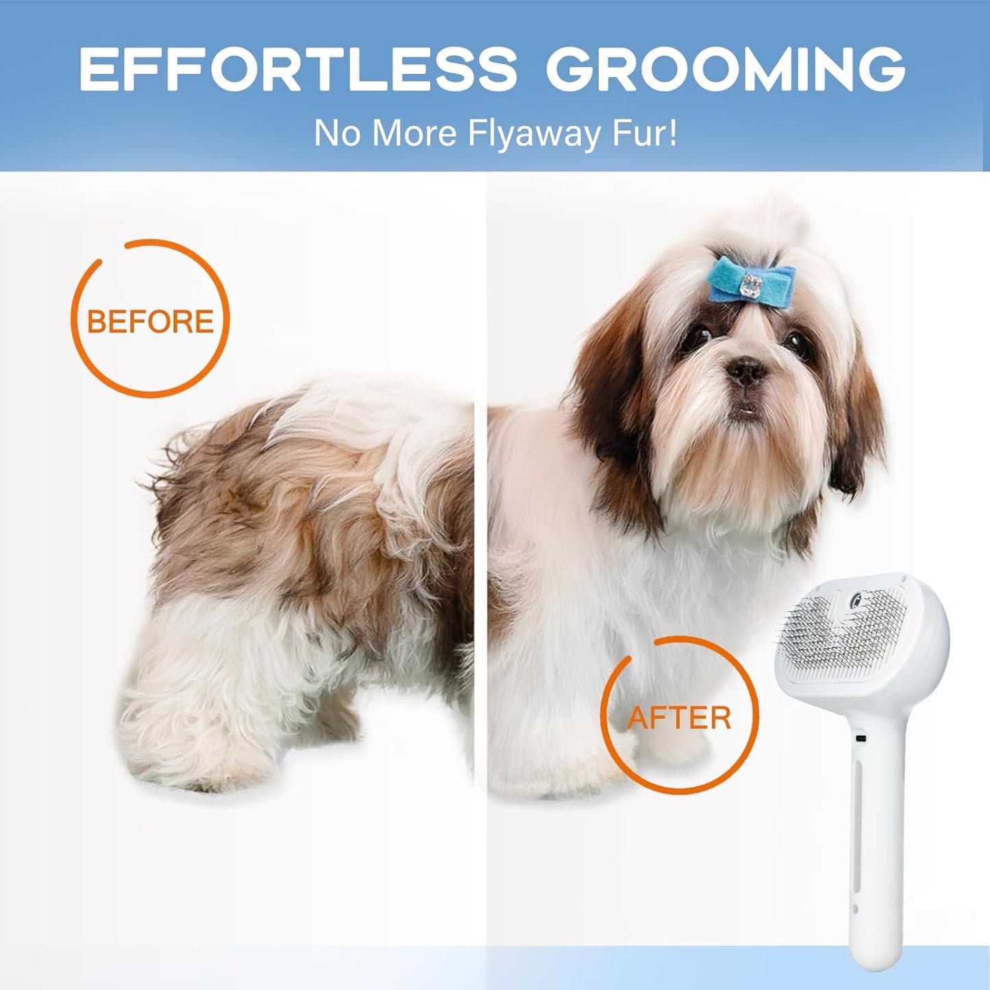 💥Last Sale 49% OFF💥-3 in 1 Pet Steam Brush✨