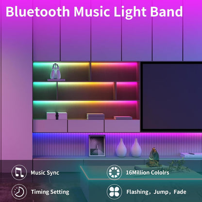 100ft LED Light Strip with Bluetooth Smart Remote Control