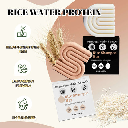 🌾Rice Shampoo and Conditioner Bars - Promotes Hair Growth