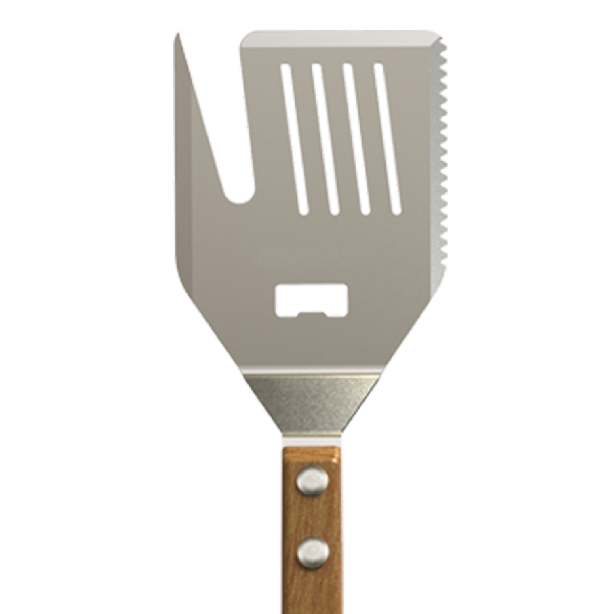 5-in-1 BBQ spatula with knife and fork, multi-functional BBQ tool bottle opener