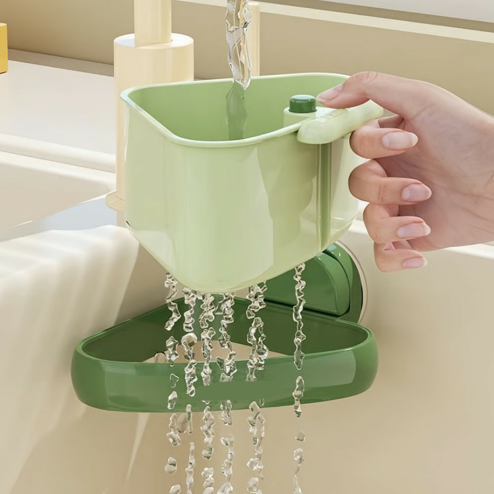 🫧Suction Cup Sink Corner Rack🧼-NEVER Unclog Your Drain Again!
