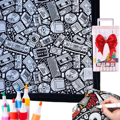 ⏳🎄Christmas Sale 49% OFF!!🎁🎨✨DIY Coloring Blanket With Markers