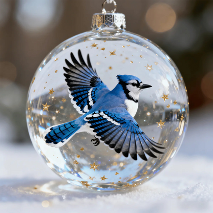 🐦 50% OFF NOW! ✨ Nature's Bird Glass-Look Sphere Ornament - Realistic Feathered Design with Weather-Resistant Finish for Garden & Patio Decor 🌿🌟