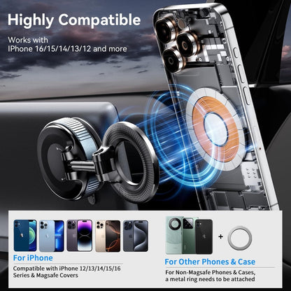 NEGUSY™ Heavy-duty 360° Vacuum Magnetic Phone Holder