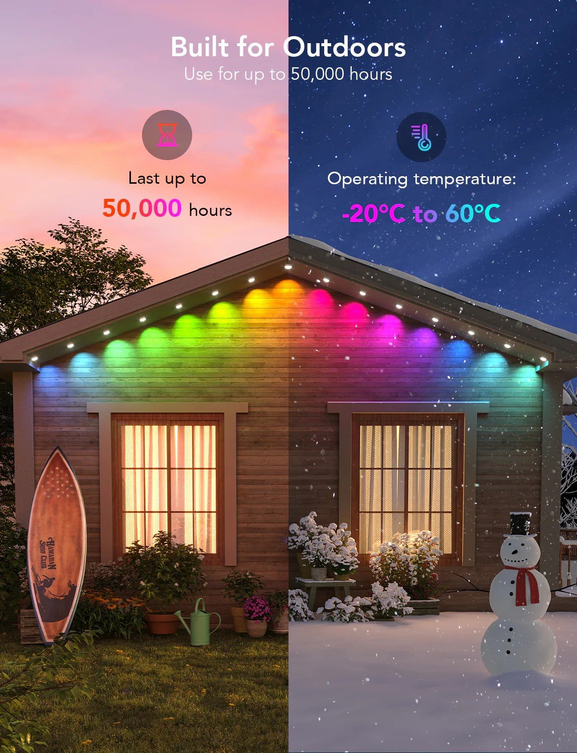 🔥LAST DAY 70% OFF -- Wi-Fi Bluetooth Smart Permanent Led for outdoor