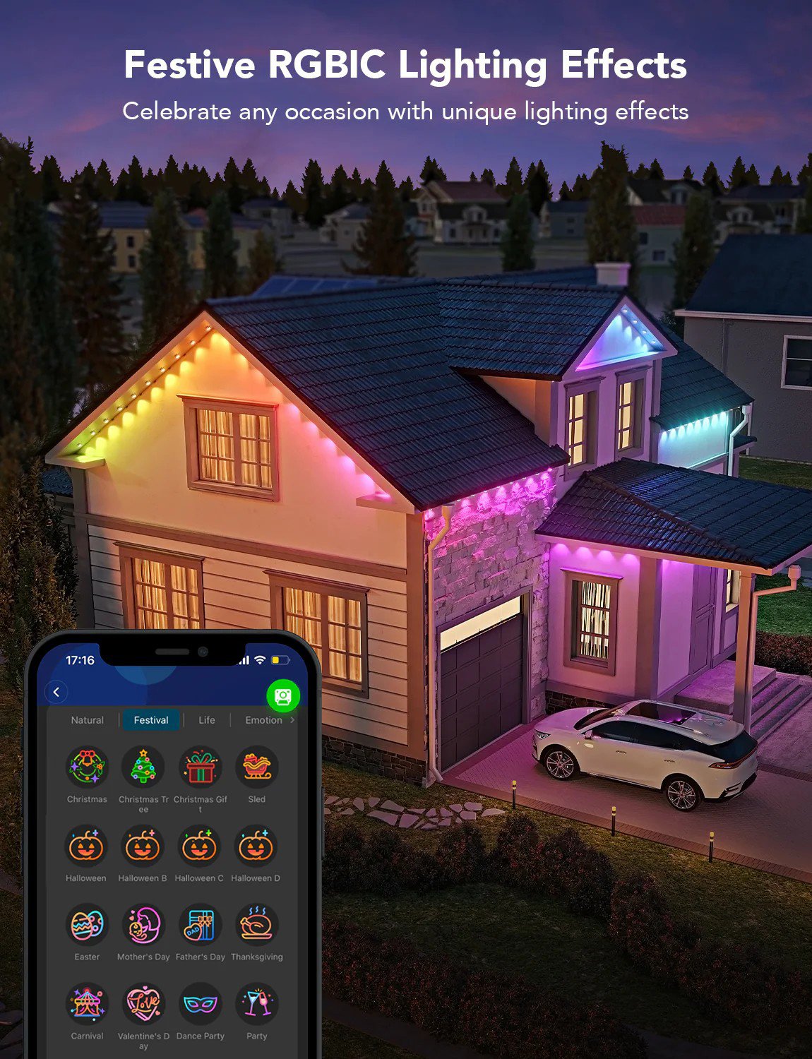 🔥LAST DAY 70% OFF -- Wi-Fi Bluetooth Smart Permanent Led for outdoor